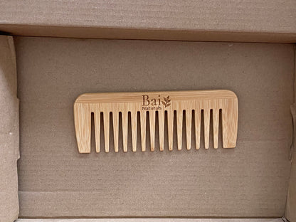 Peine de Púas Anchas de Bambú